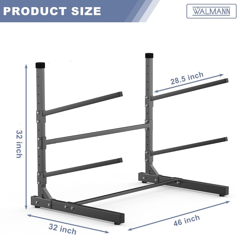 WALMANN Garage Kayak Rack, Heavy-Duty Metal Kayak Storage Rack Adjustable Freestanding Kayak Stand - Image 3